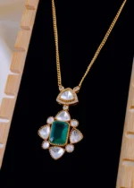 Emerald Grace Polki Set (Antique Gold) NEC002002 - Image 2