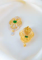 Emerald Green Diamond Pendant Set (Yellow Gold) PSET01455 - Image 3