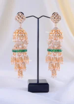 Emerald Maharani Dangler Jhumkas (Yellow Gold) EAR002194