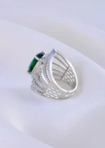 Emerald Majesty (Silver) RING01850 - Image 3