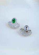 Emerald Radiance Pendant Set (Silver) PSET01740 - Image 3