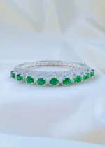 Emerald Royale Cuff (Silver) BRA001830 - Image 2