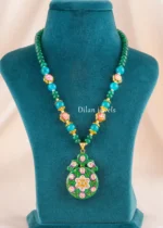 Emerald Vana Necklace Set (Yellow Gold) NEC002724 - Image 2