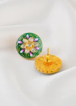 Emerald Vana Necklace Set (Yellow Gold) NEC002724 - Image 3