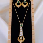 Enchanté Green Polki Set (Yellow Gold) NEC002006