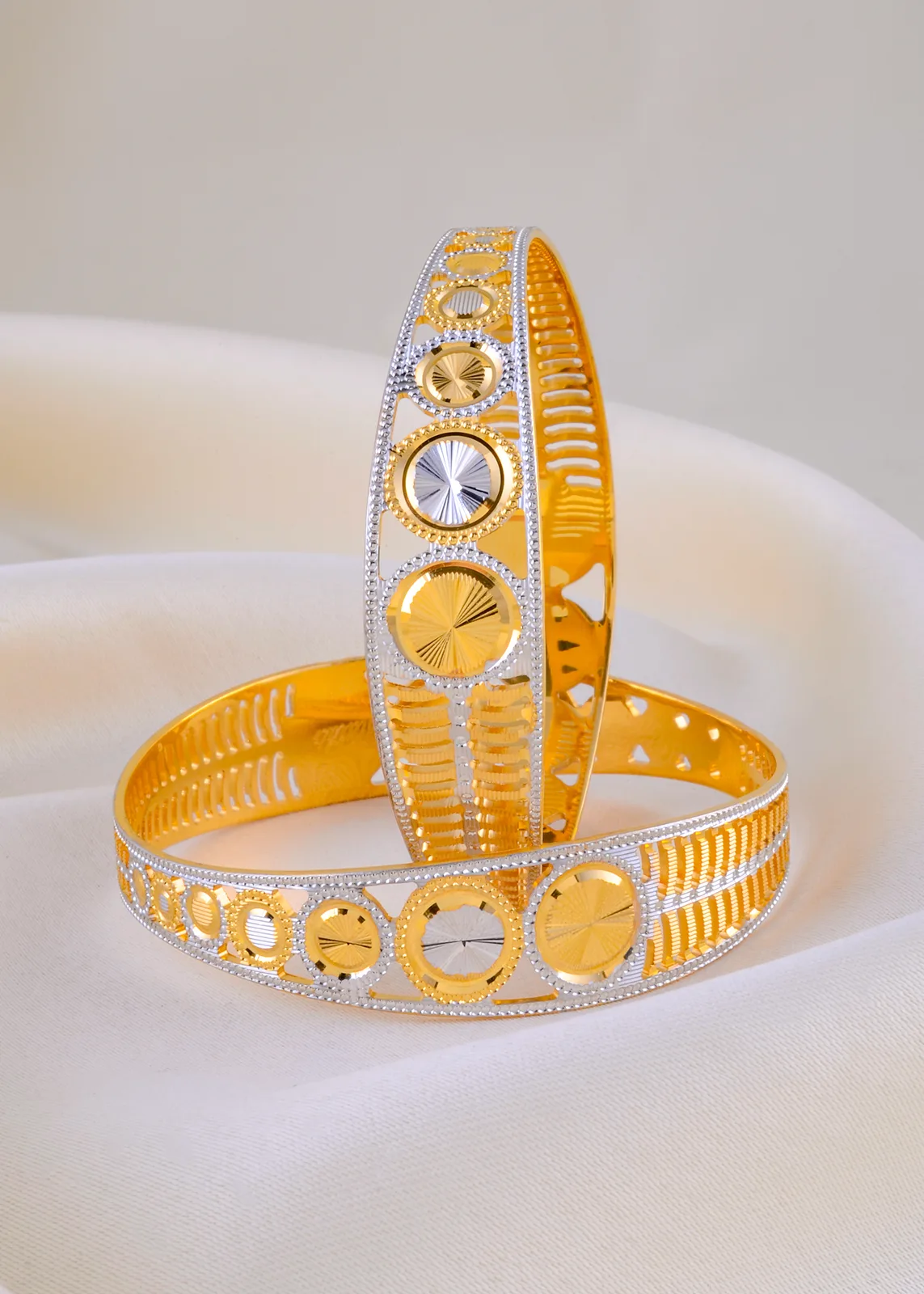 Eterna-Bloom-Bangles-Dual-Plating-BAN001928a Eterna Bloom Bangles (Dual Plating) BAN001928 - Image 1