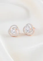 Eternal Heart Spark Studs (Rose Gold) EAR002533 - Image 2