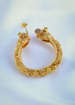 Ethnic Bold Mayur Single Openable Kada (Antique Gold) BRA001069 - Image 3