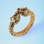Ethnic Carving Single Kada (Antique Gold) BRA000991