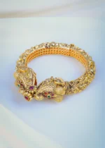 Ethnic Carving Single Kada (Antique Gold) BRA000991 - Image 3
