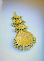 Ethnic Chand Kundan Mang Tika (Yellow Gold) ACC001001 - Image 3