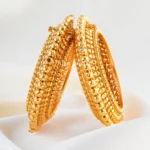 Ethnic Embellished Festive Bangle Set (Yellow Gold) BAN002460