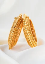 Ethnic Embellished Festive Bangle Set (Yellow Gold) BAN002460
