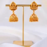 Ethnic Festive Wear Lakshmi Jhumkis (Yellow Gold) EAR002373