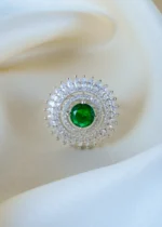EverGREEN Cocktail Ring (Silver) RING01401