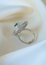 EverGREEN Cocktail Ring (Silver) RING01401 - Image 3