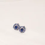 Evergreen Blue Studs (Silver) EAR000509