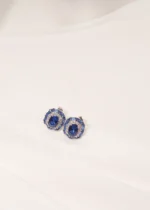 Evergreen Blue Studs (Silver) EAR000509