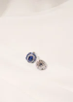 Evergreen Blue Studs (Silver) EAR000509 - Image 2