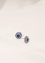 Evergreen Blue Studs (Silver) EAR000509 - Image 3