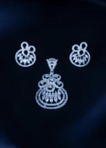 Evergreen Diamond Locket Set (Silver) PSET01349