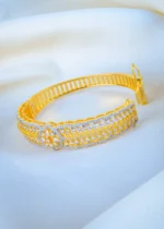 Evergreen Diamond Look Bracelet (Yellow Gold) BRA001245 - Image 3