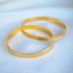 Evergreen Gold Plated Rhodium Bangles (Dual Plated) BAN001294