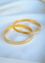Evergreen Gold Plated Rhodium Bangles (Dual Plated) BAN001294