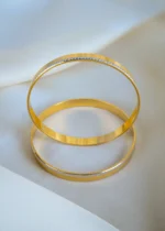 Evergreen Gold Plated Rhodium Bangles (Dual Plated) BAN001294 - Image 2