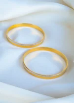 Evergreen Gold Plated Rhodium Bangles (Dual Plated) BAN001294 - Image 3