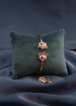 Evil Eye Bracelet & Ring Combo (Yellow Gold) BRA000650