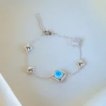 Evil Eye Charm Bracelet (Silver) BRA001330