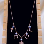 Evil Eye Charm Necklace (Rose Gold) NEC002051