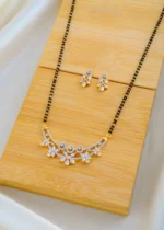 Fine Diamond Look Mangalsutra Set (Yellow Gold) MANG01528