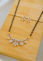 Fine Diamond Look Mangalsutra Set (Yellow Gold) MANG01528 - Image 2