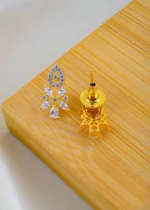 Fine Diamond Look Mangalsutra Set (Yellow Gold) MANG01528 - Image 3