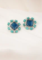 Firoza Blue Earrings (Silver) EAR000602