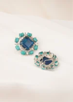 Firoza Blue Earrings (Silver) EAR000602 - Image 4