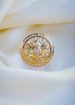 Firoza Bold Jadau Ring (Yellow Gold) RING01006