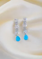 Firoza Drop Earrings (Yellow Gold) EAR001491 - Image 2