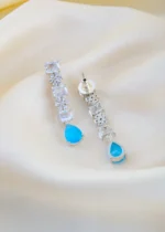 Firoza Drop Earrings (Yellow Gold) EAR001491 - Image 3