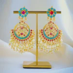 Firoza Ruby Candbali Earrings (Yellow Gold) EAR001016