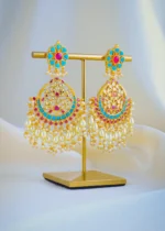 Firoza Ruby Candbali Earrings (Yellow Gold) EAR001016 - Image 2