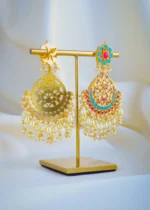 Firoza Ruby Candbali Earrings (Yellow Gold) EAR001016 - Image 3