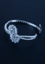 Floral Bagguette Bracelet (Silver) BRA001306 - Image 3
