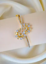 Floral Bagguette Bracelet (Yellow Gold) BRA001305