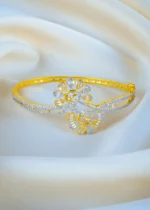 Floral Bagguette Bracelet (Yellow Gold) BRA001305 - Image 2