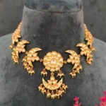 Floral- Chand Kundan Necklace Set (Yellow-Gold)- NEC04032308