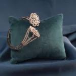 Floral Clutch Bracelet (Silver) BRA000659