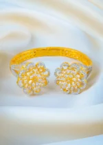 Floral Clutch Bracelet (Yellow Gold) BRA001300